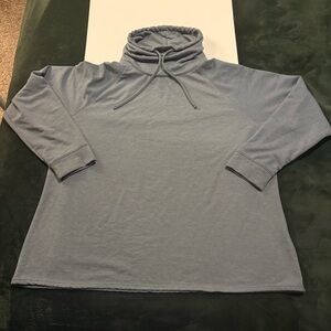 32 Degrees Heat Women’s XXL Funnel Neck Pullover Sweatshirt Light Blue Cozy Soft